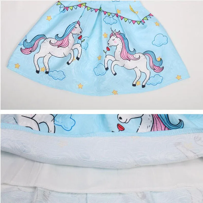 2018Cotton Rainbow Dress 2019 Child Role Playing Pony Carnival Cosplay Costume Girl Princess Christmas2-8 | Детская одежда и обувь