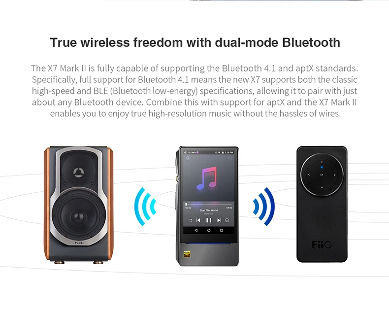 FiiO X7II x7 ii X7 Mark II с сбалансированным модулем AM3A на базе Android wifi Bluetooth 4,1 APTX без потерь DSD портативный музыкальный плеер