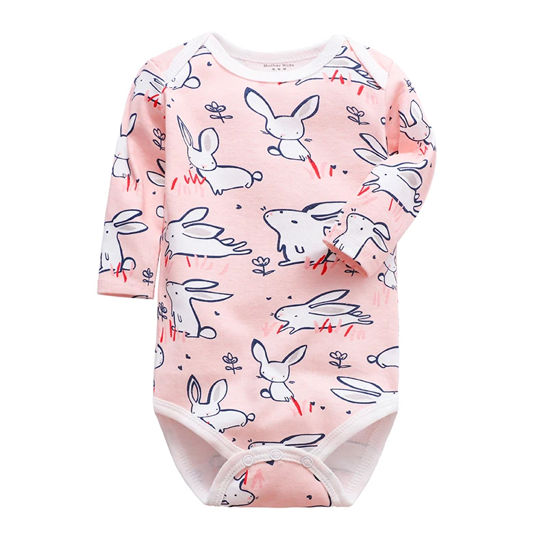 ch9001-5 Боди для новорожденных; одежда для малышей; bebes; хлопковая одежда с длинными рукавами и принтом для младенцев; 1 предмет; 0-24 месяца - Цвет: ch9001-5