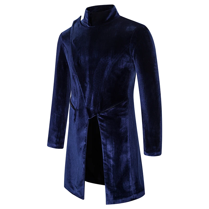 Мужской винтажный Готический Тренч длинный в стиле стимпанк одежда для осени 2019 |