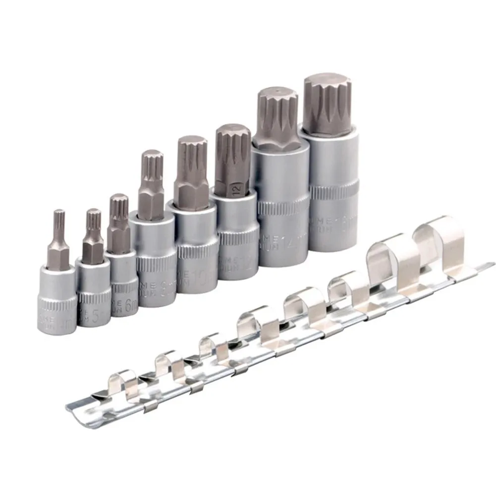 

8 Pcs 1/4" 3/8" 1/2" Torx Bit Socekt Set Adapter Allen Key Spline Bits Universal Head For Torque Spanner Ratchet Socket Wrench