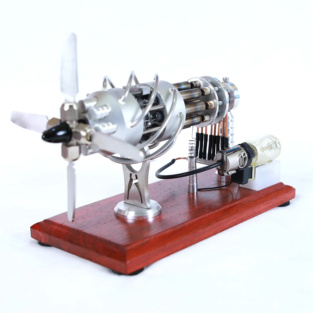

16 Cylinder Stirling Engine Model Swash Plate Glass Hot Cylinder Engine Model Kit