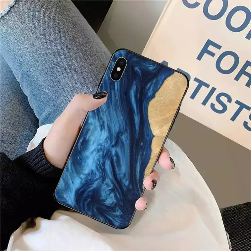 

Traveler Protective Wood Resin art Phone Case for iPhone 11 12 pro XS MAX 8 7 6 6S Plus X 5S SE 2020 XR mini