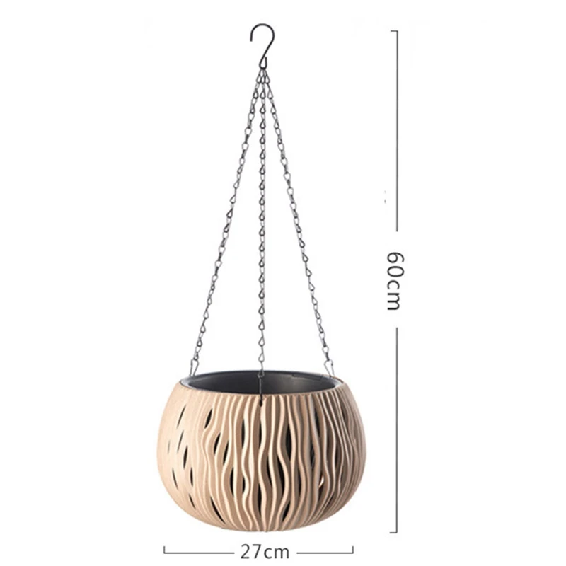 

Hanging Flower Pot with Drainage Hole and Chain-Very Suitable for Home Garden and Yard Plant Decoration