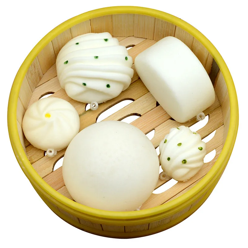 

Simulation Steamed Buns Squeeze Toys Slow Rising Stress Relief Squishy Toys Antistress Ball Dumpling Model