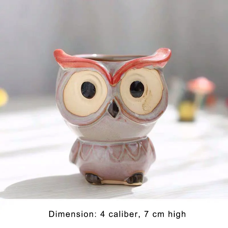 6 шт. суккуленты цветочный горшок глазурь база растительный контейнер Плантатор