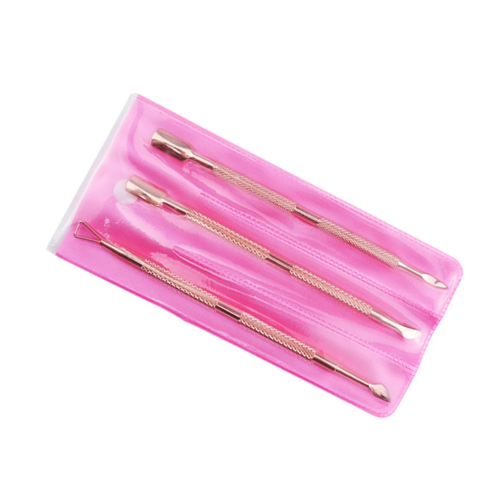 Золотая нержавеющая сталь кутикулы для ногтей толкатель средство снятия УФ гель