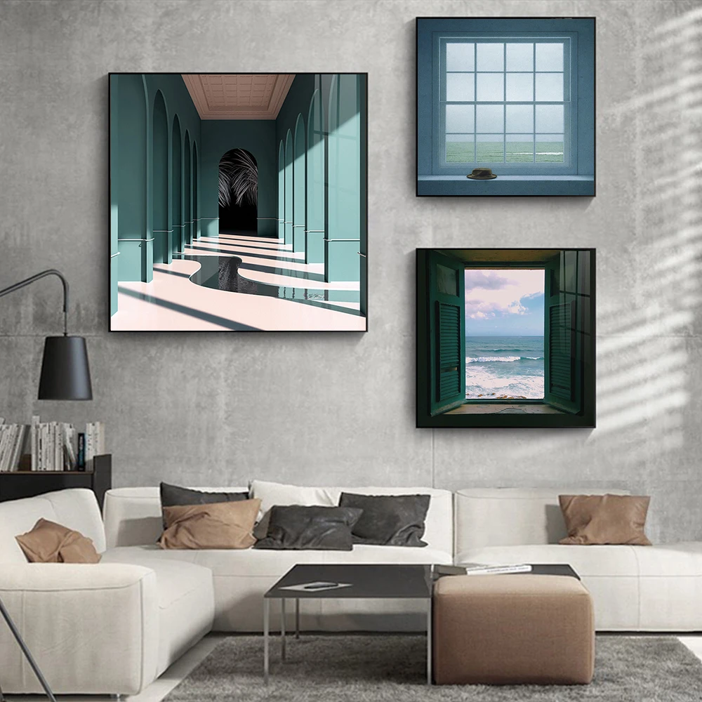 

Abstract Still Life Modern Landscape Canvas Art Paintings Window Poster and Print Wall Art Picture Living Room Home Decoration