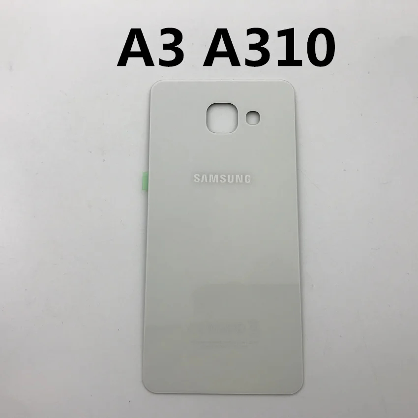 Для samsung Galaxy A3 A310 A5 A510 A7 A710 задняя крышка батарейный чехол 3D стекло задняя крышка корпус крышка задняя дверь чехол Замена - Цвет: A310 white