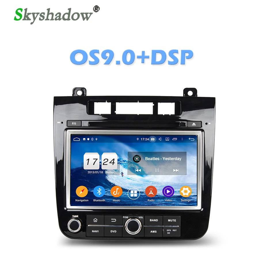 DSP Android 9,0 8 ядерный 4 Гб+ 32 ГБ Автомобильный dvd-плеер Wifi RDS радио Bluetooth 4,2 gps карта для VW TOUAREG 2010-2013