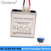 turmera 4s 12 8v 6a 10a active equalizer module for 3 2v 280ah 310ah lifepo4 battery and 3 7v 18650 lithium batteries pack use