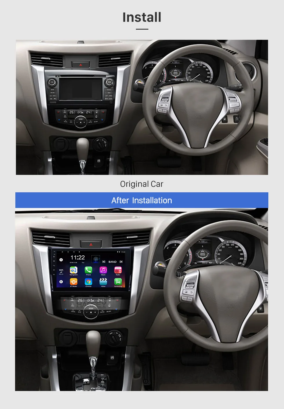 Harfey 10," Android 9,0/8,1 gps Автомагнитола для Nissan NAVARA Frontier NP300 2011 2012 2013 мультимедийный плеер