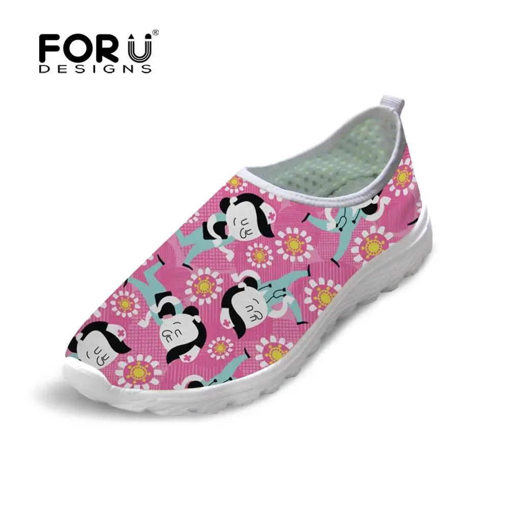 FORUDESIGNS/Женская обувь на плоской подошве с 3D рисунком Медвежонок Светильник