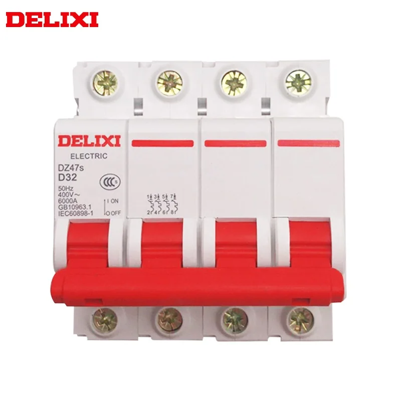 Миниатюрный автоматический выключатель DELIXI MCB DZ47S 6KA 2P Тип D 1A 2A 3A 4A 6A 10A 16A 20A 25A 32A 40A