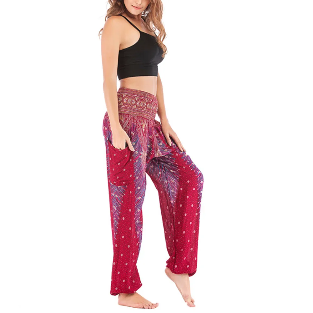 Брюки женские повседневные свободного покроя спортивные штаны с принтом