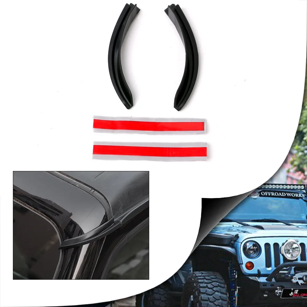 

Rain Gutter Extension Roof Hard-Top Rain Groove Diverter Rainwater Deflector For 2018-2021 Jeep Wrangler JL JLU & Gladiator JT