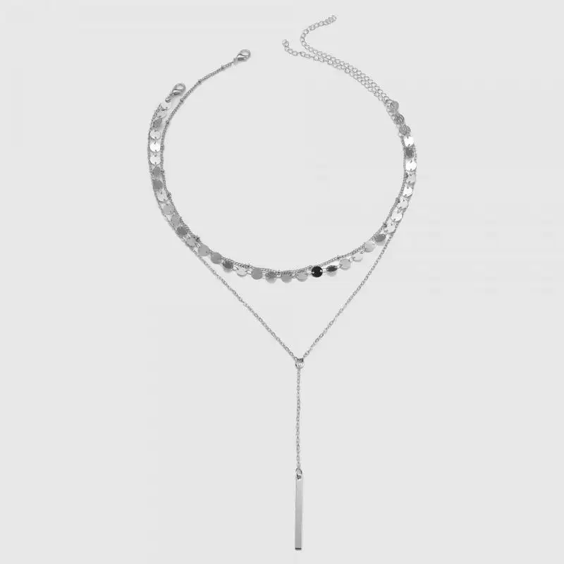 2020 популярное Модное Новое ожерелье для девушек с пайетками подвесной стержень