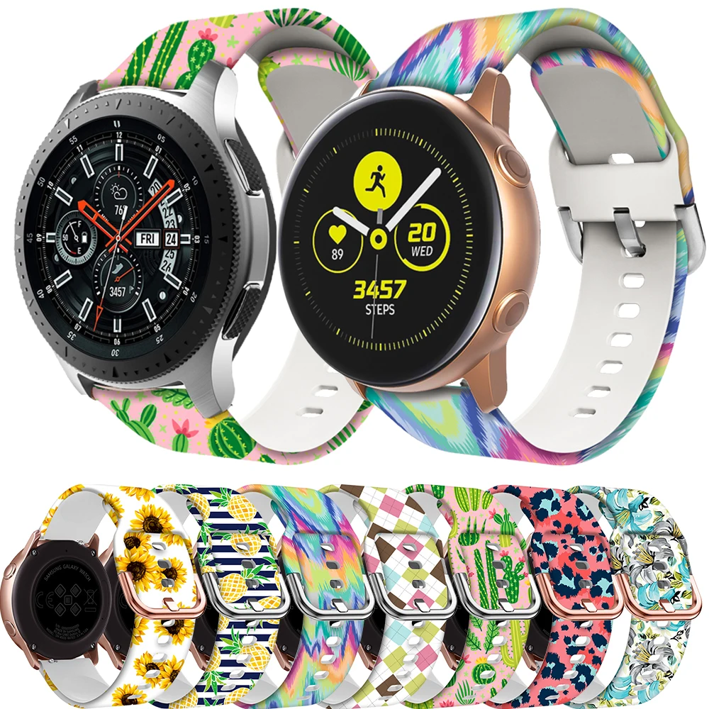 

Силиконовый ремешок для Samsung galaxy watch Active 2 40 44/S3 Frontier Classic, ремешок для часов Xiaomi Huami Amazfit GTR 47/Bip GTS