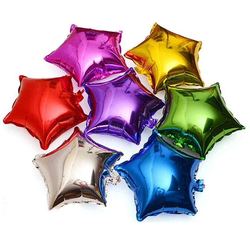 

10 teile/los 10 inch Fnf-stern folie ballon baby dusche hochzeit kinder geburtstag party dekorationen kinder luftballons globos