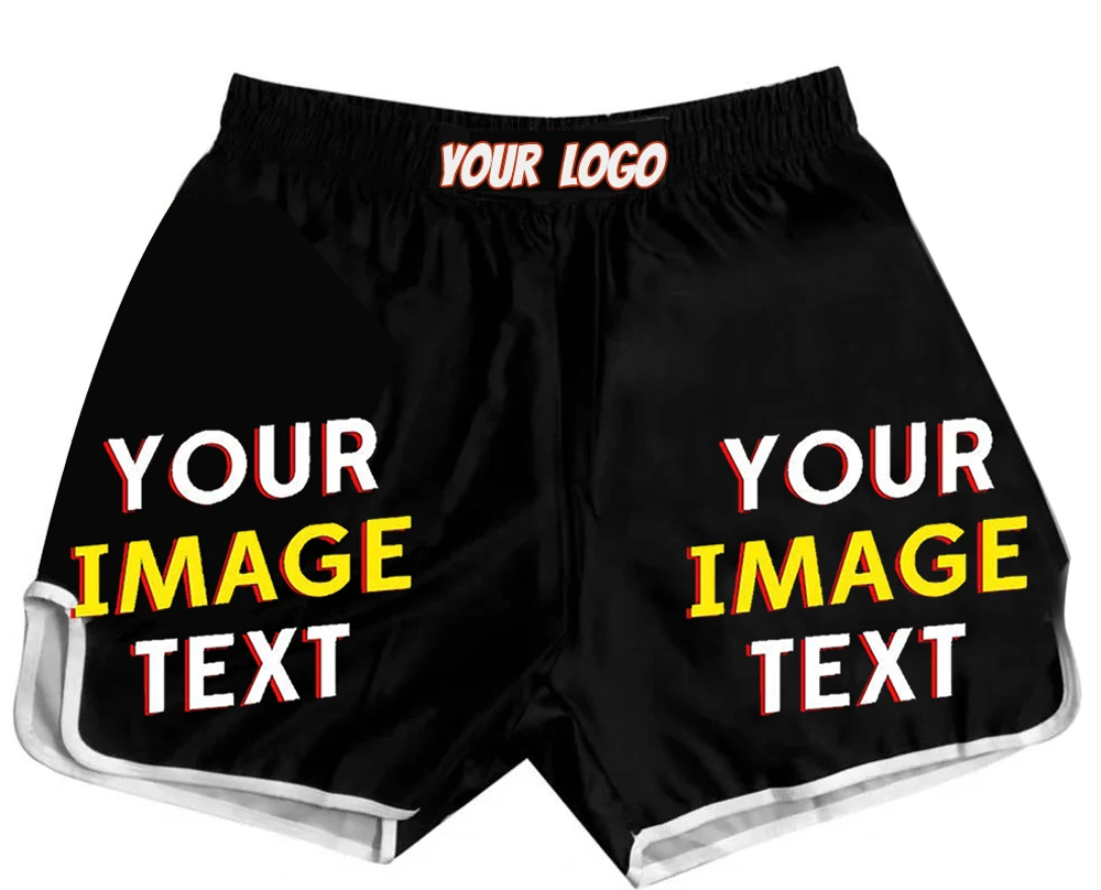 

Customized RMBOXING Muay Thai Shorts Team Club Combat MMA BJJ Boxer Boxing Trunks Quick Dry Moisture Wicking Fight Wear