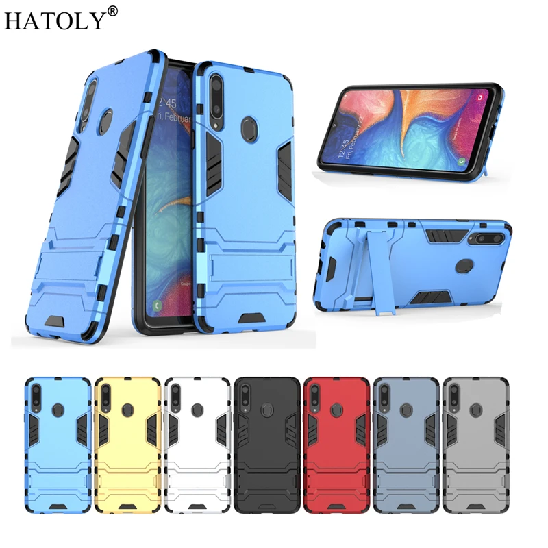 

For Samsung Galaxy A20S Case Robot Armor Shell Hard PC TPU Phone Cover for Galaxy A20S Protective Case for Samsung Galaxy A20S