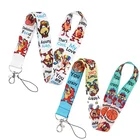 Брелок на шею с дьяволом Tasmanian, ожерелье с лентами, с мультяшным аниме рисунком, шнурок на шею, ID бейдж, держатель, ремешки для ключей