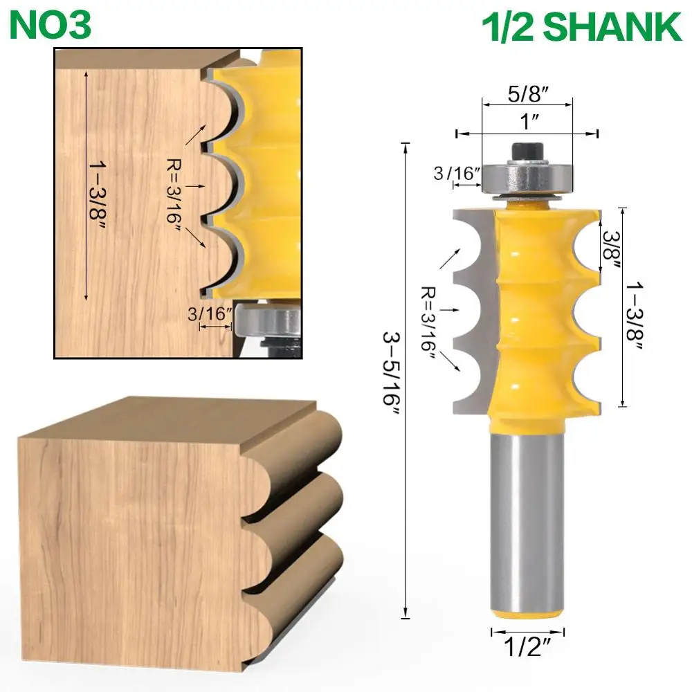 Фреза JGZUI с хвостовиком 1/2 дюйма хвостовик 12 мм высококачественные формовочные