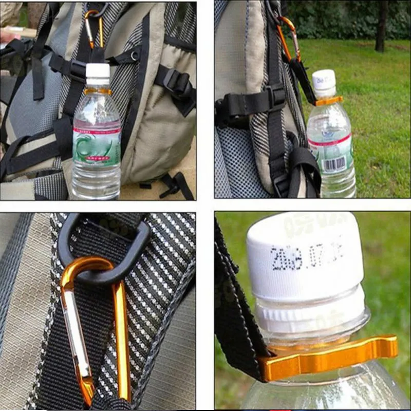 Брелок Безопасность Пряжка для кемпинга карабин бутылка воды держатель с