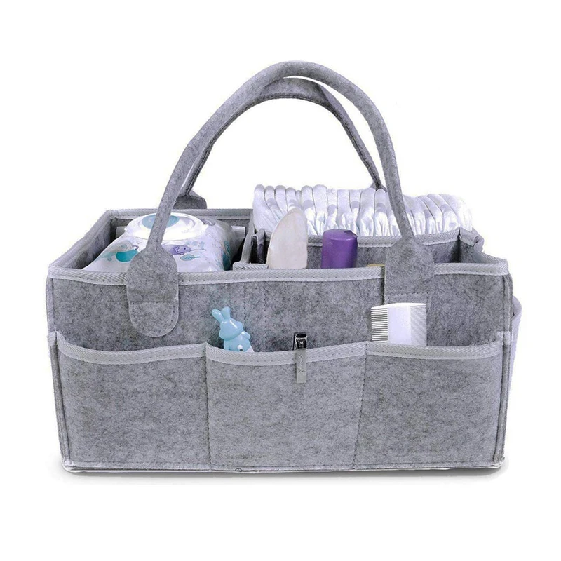 Baby Diaper Caddy Portable Foldable Durable Nursery Essentials Storage Basket Bin And Car Organizer For Wipes Toys Changing Pad | Дом и сад