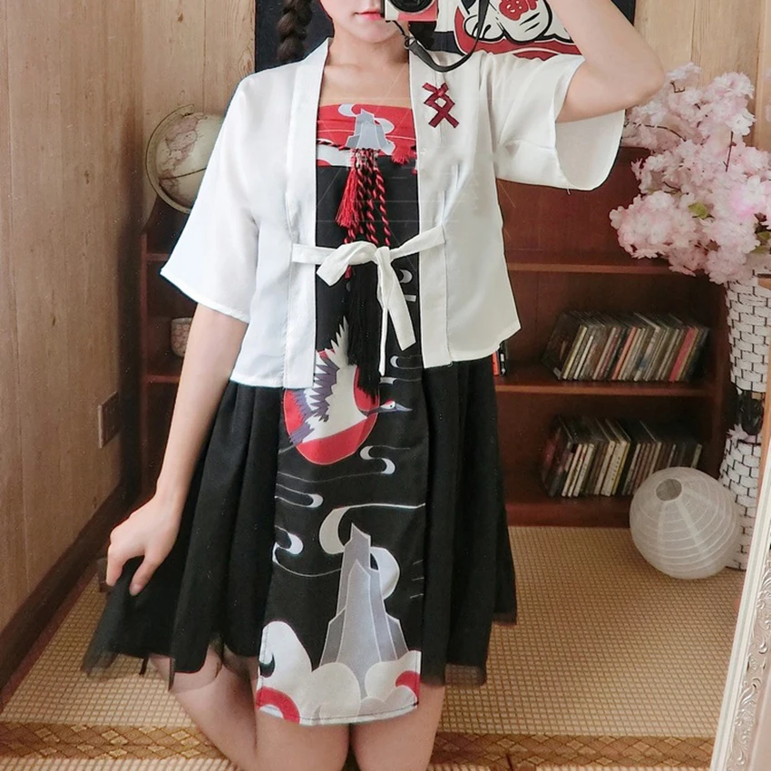 Кимоно в японском стиле Kawaii, кимоно для девочек, новинка, традиционное платье для женщин, одежда, винтажные вечерние платья, кардиган Yukata Vestidos