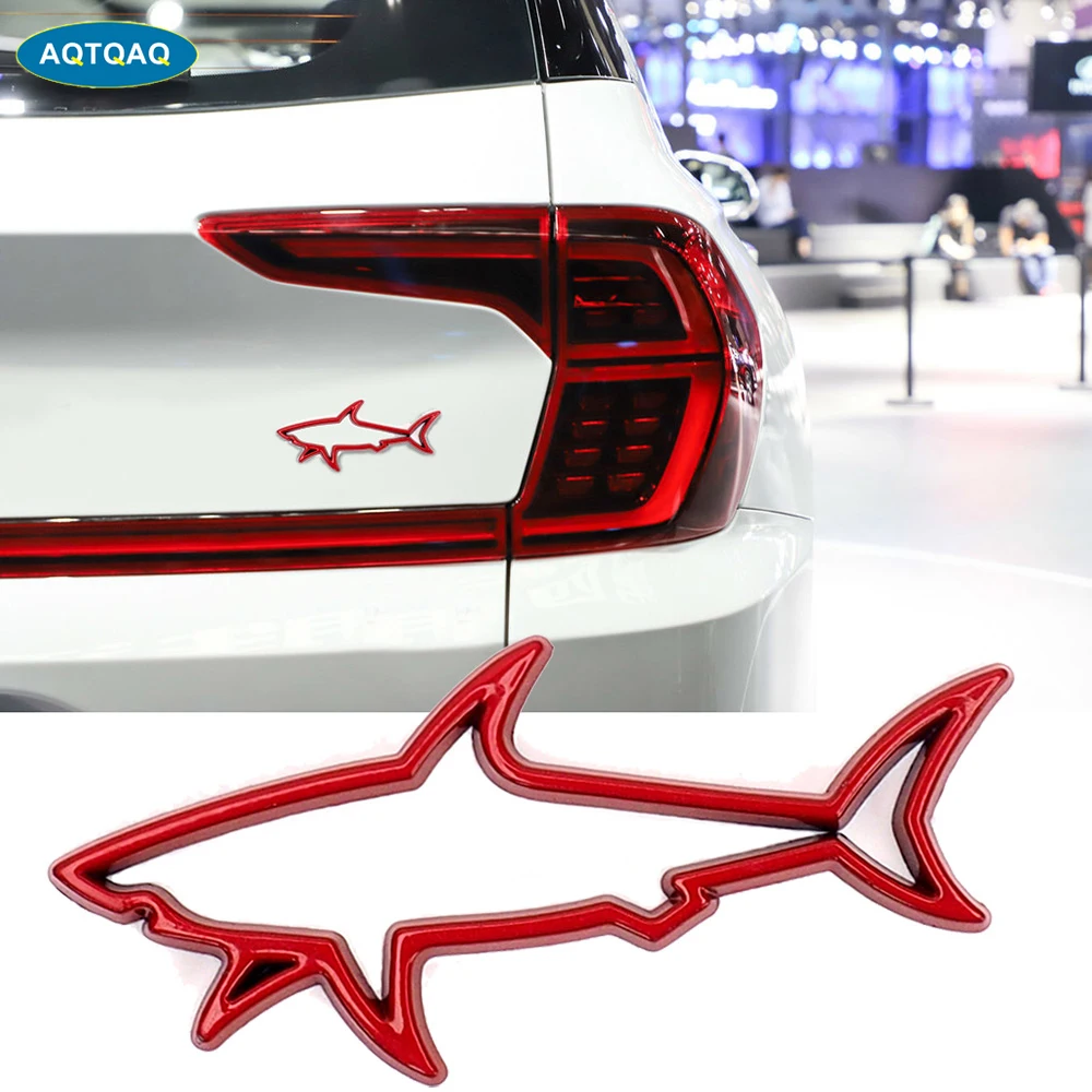 

1Pcs 3D Metal Car Styling Sticker Hollow Fish Shark Emblem Badge Decals Automobiles Motorcycle Computer Fuel Cap Accessories