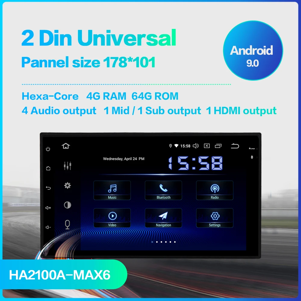 Автомобильный GPS-навигатор экран 7 дюймов IPS 6 ядер 64 бит Android 9 0 HDMI 1024x600 Гб ПЗУ |