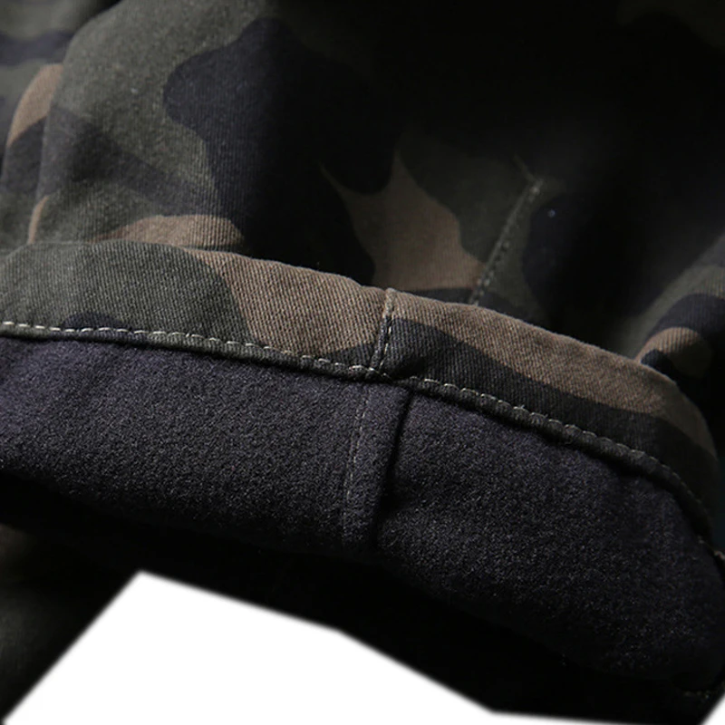 

Women Cotton Pants Trousers Bottoms Thick Fleeced for Autumn Winter Military Army Green Camouflage Fashion Casual A11122021