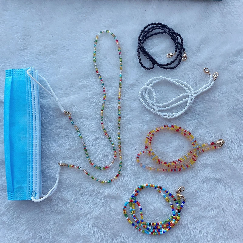 

2020 New Fashion Reading Glasses Chain Retro Beads Eyeglass Sunglasses Spectacle Cord Neck Strap String Mask Chain Eye wear