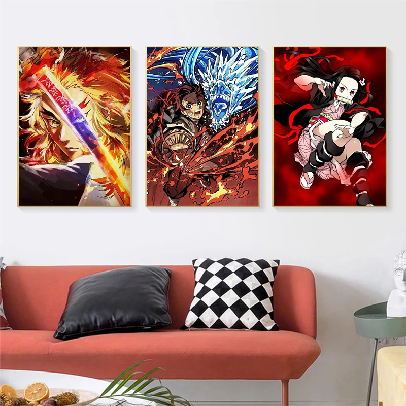 

Japanese Anime Demon Slayer Character Pictures Posters Art Home Wall Decor Prints Canvas Paintings Cuadros Childen's Bedroom