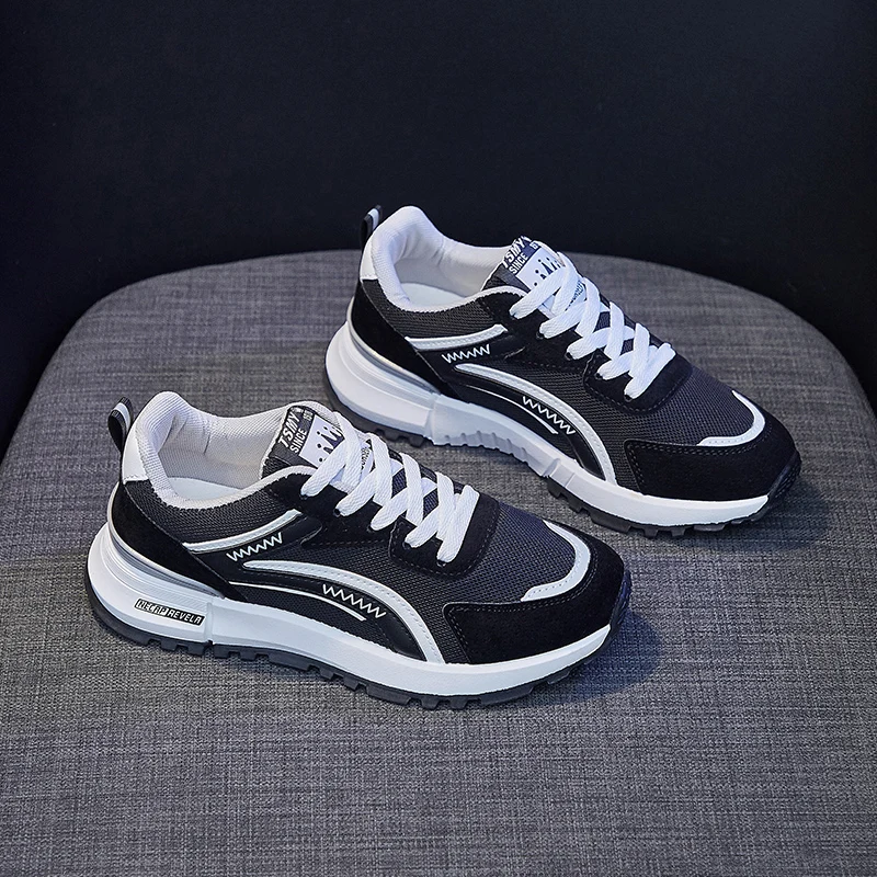 

Новинка Осень 2021, Студенческая дышащая Спортивная обувь для отдыха в Корейском стиле, женские трендовые кроссовки для бега, женская обувь д...