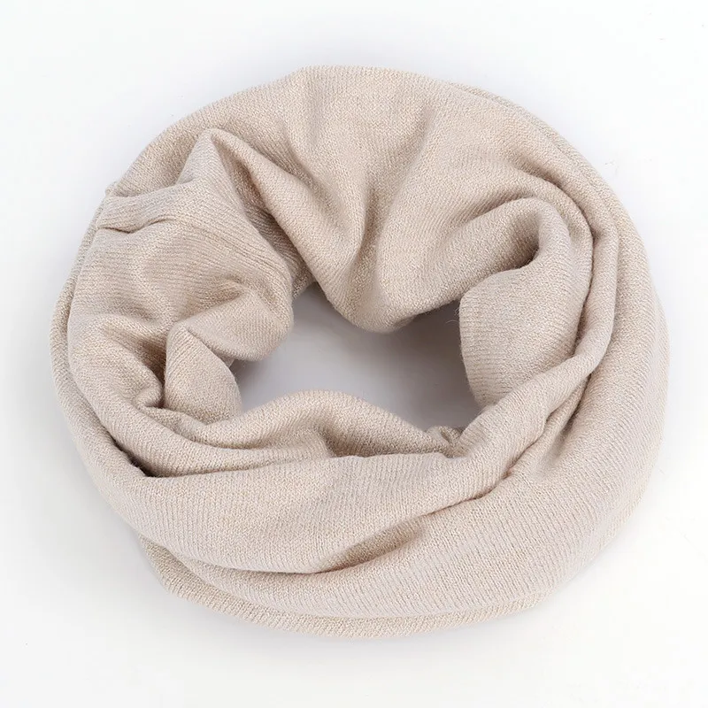 beige scarf 1 шт. зимние теплые матовый однотонное бархатное хлопковое мягкая для Шеи Теплее Круг капота петли шаль-снуд уличный шарф для Для мужчин Для женщин - Цвет: beige scarf