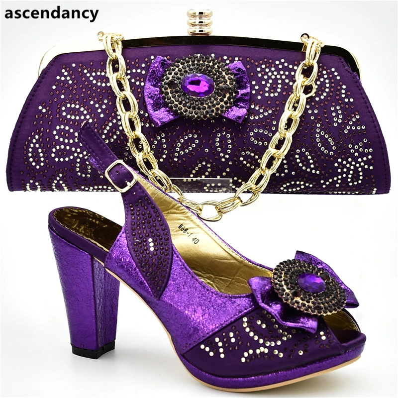 Итальянские туфли с подходящими сумками комплект из высококачественной обуви и