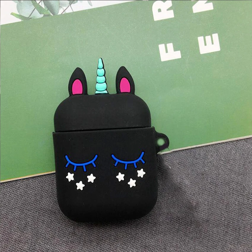 D1 Чехол для airpods, милый мультяшный защитный чехол для airpods, беспроводной чехол для наушников air pods 2, силиконовый чехол для наушников, fundas - Цвет: D1