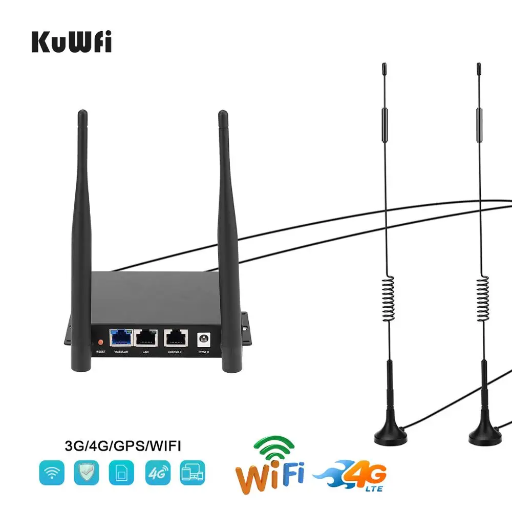 KuWfi беспроводной 4G CPE маршрутизатор CAT4 LTE разблокированный 300 Мбит/с домашний Wifi со