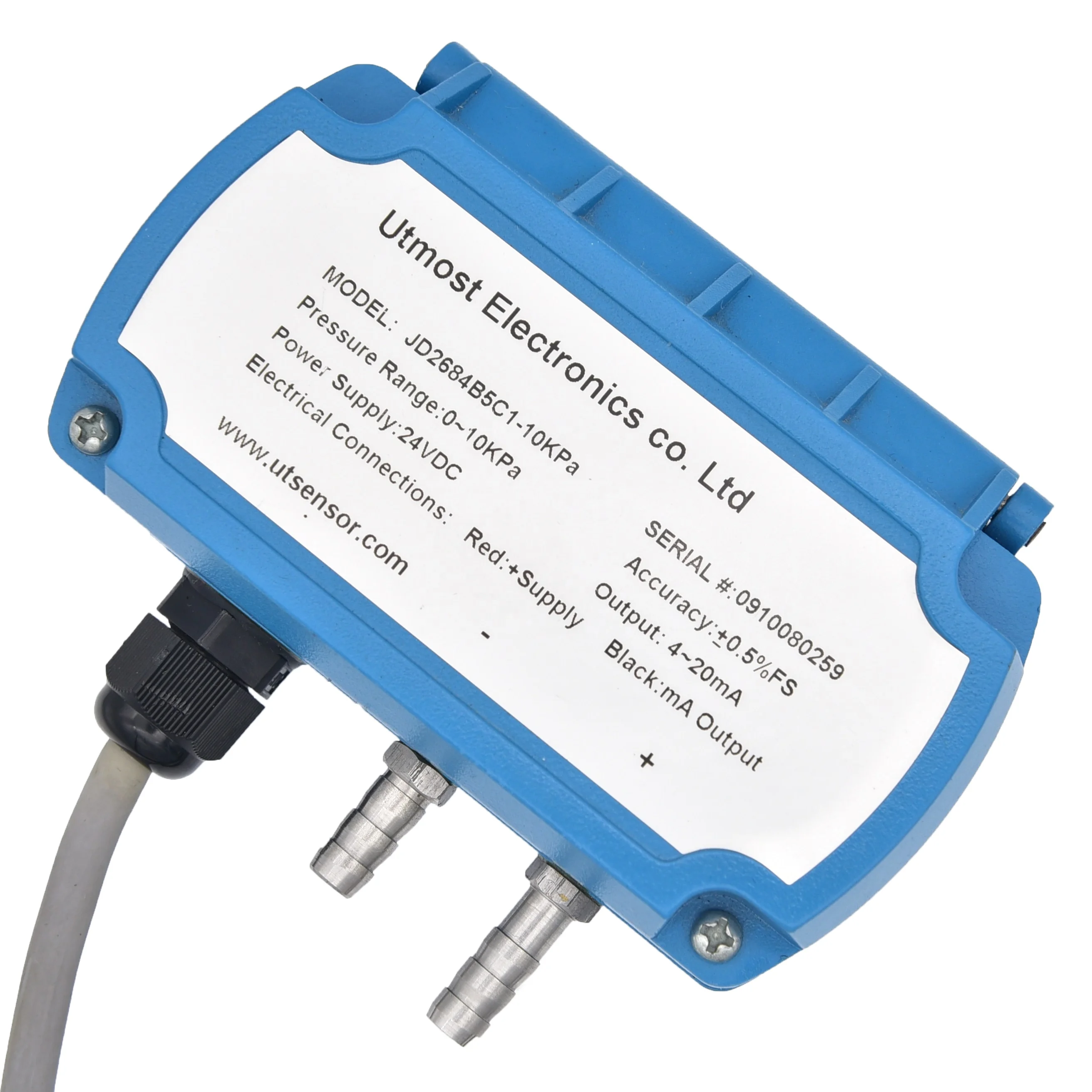

high accuracy 4-20mA 0-10V wind differential pressure sensor