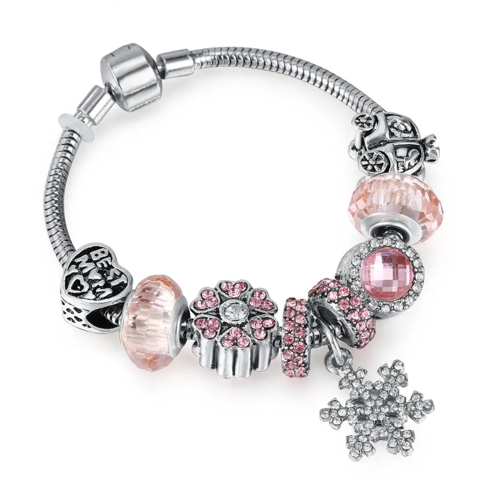 

pandora-style Original jewelry crystal alloy large hole beads beaded bracelet European and American women's jewelry Ocean Star