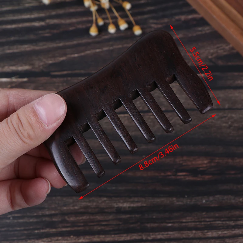 

1PC Sandalwood Waist Comb Natural Wood Comb Wooden Wide Tooth Hair Comb Detangler 2 Colors