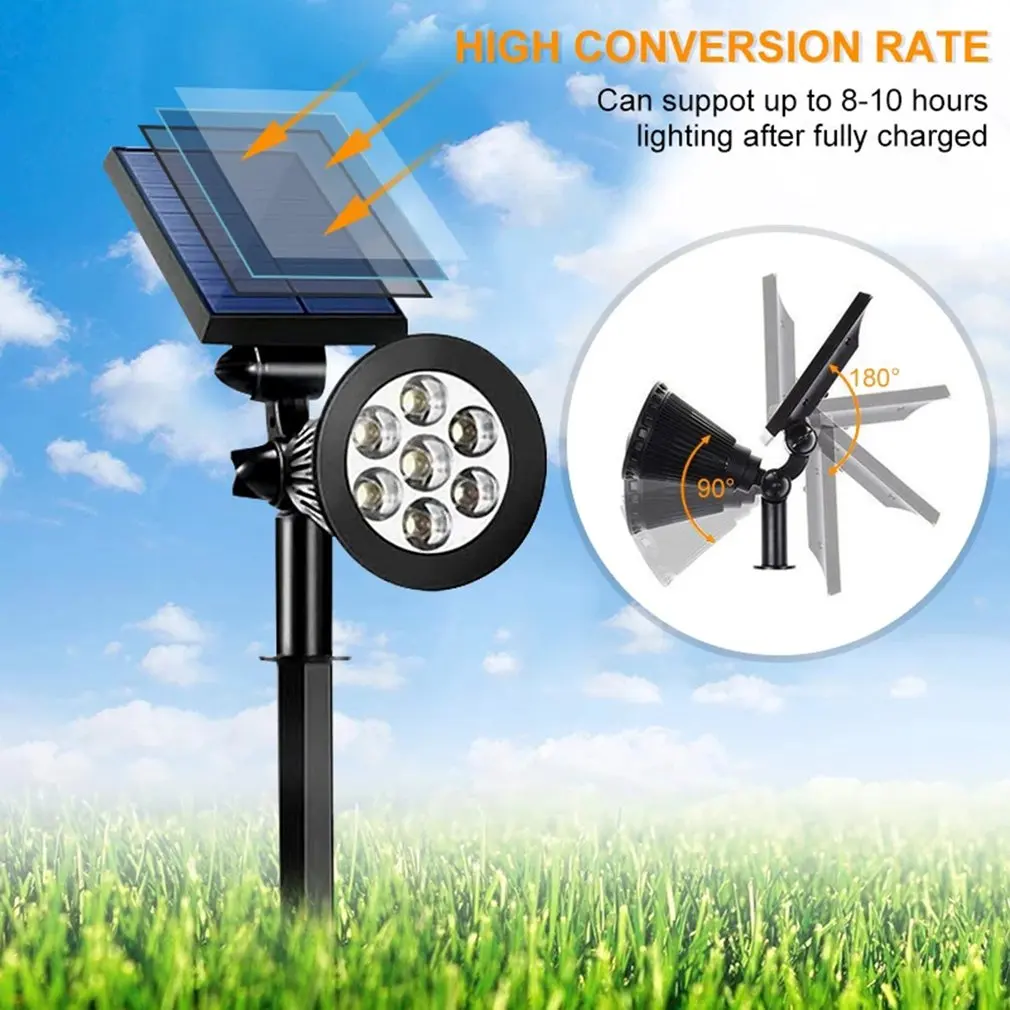 

Solar Light 7led IP65 Waterproof Garden Decoration Outdoor Light Button Switch Polycrystalline Silicon Solar Panel