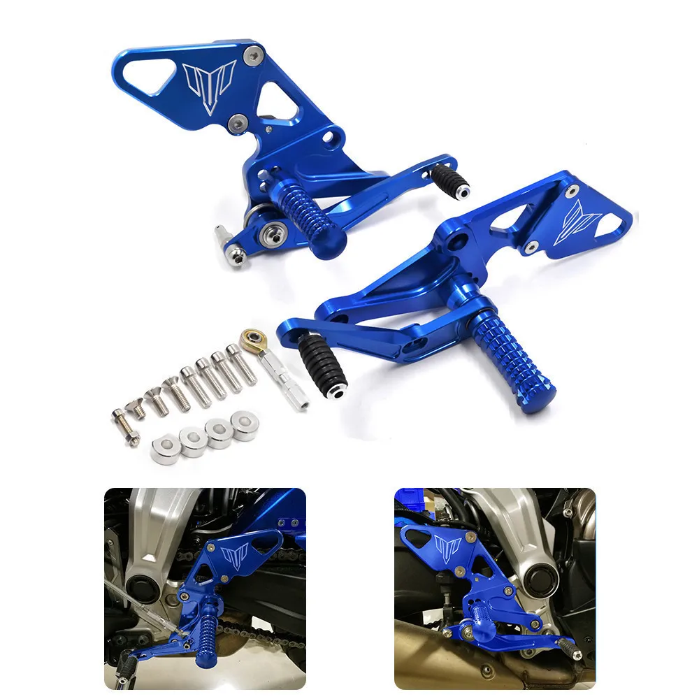 CNC мотоциклетные подножки для ног педали задний Набор Yamaha MT 07 MT07 2013 2018 FZ07 FZ 2015