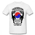 Тхэквондо YinYang Корея боевое искусство футболка для мужчин размера плюс мужские хлопковые футболки уличная одежда