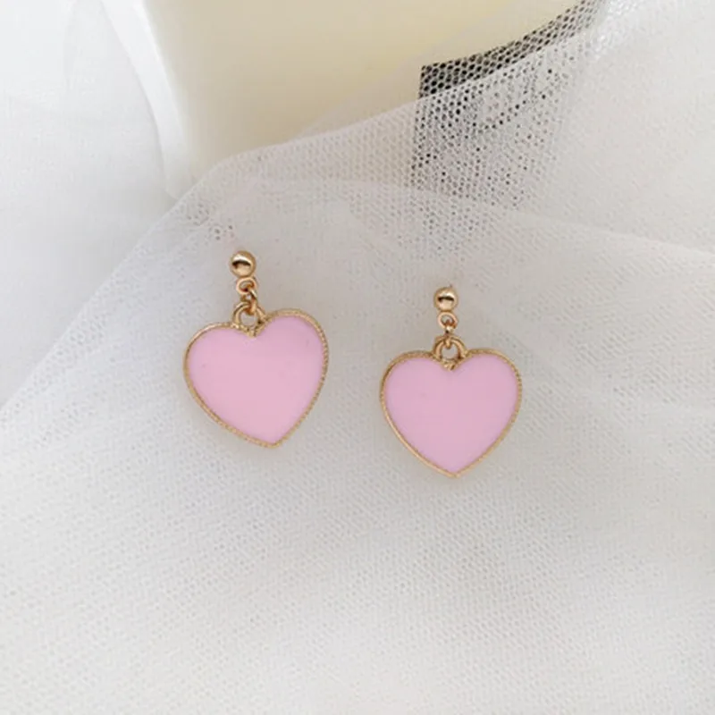 Женские серьги пусеты в форме сердца модные аксессуары для женщин
