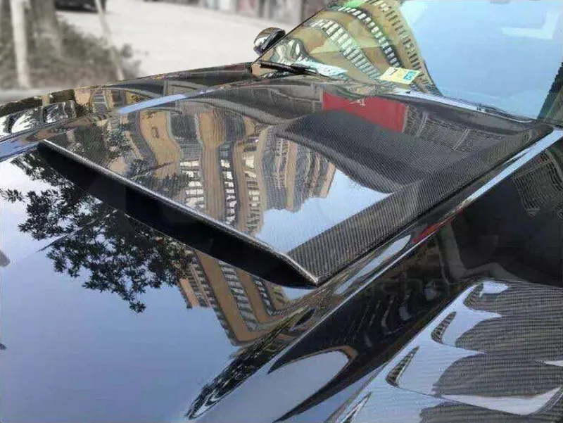 Автомобильный Стайлинг углеродное волокно передний капот совок подходит для