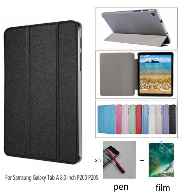 Ультратонкий Прозрачный чехол из искусственной кожи для Samsung Galaxy Tab A 8 0 P200 P205