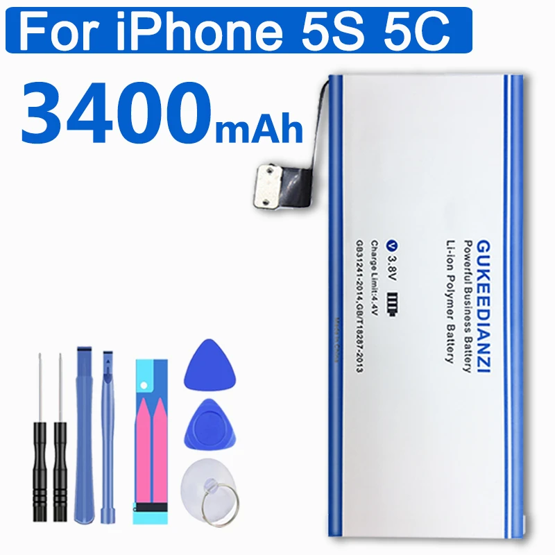 GUKEEDIANZI 3400mAh батарея для iPhone 5S Мобильный телефон + внешний аккумулятор | Мобильные